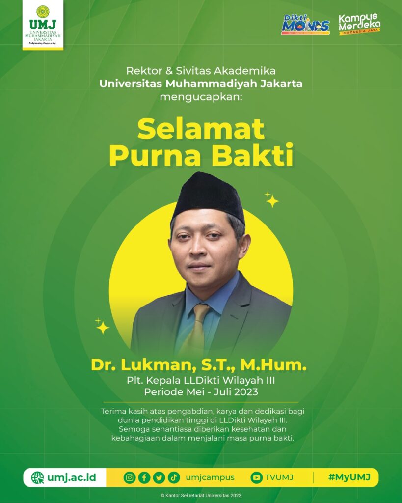 Purna Bakti LLDIKTI III dr Lukman