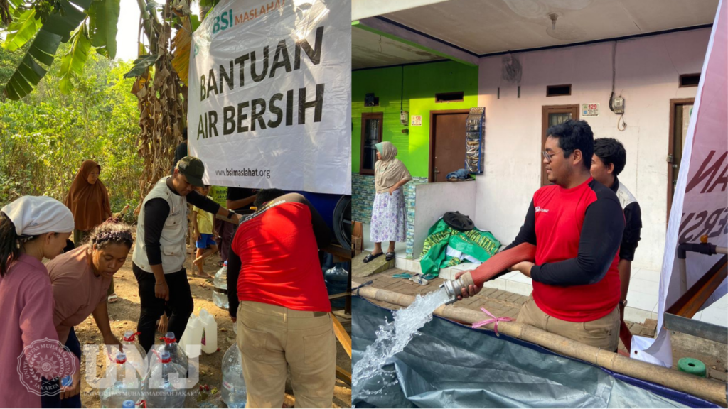 Anggota ERDAMS FKM UMJ Turut dalam Distribusi Air Bersih di Tangsel